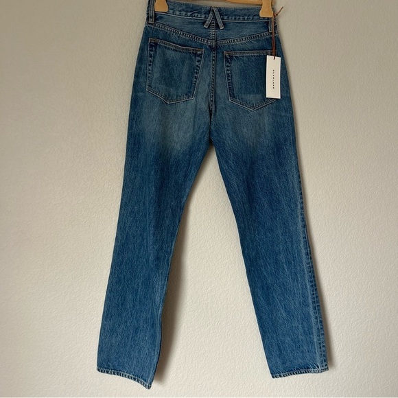 NWT SLVRLAKE Sophie Long mid-rise straight-leg organic jeans in Forget Me Not - Picture 6 of 8